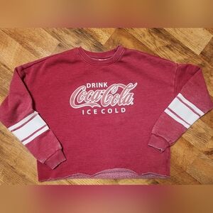 Coca Cola Red Crewneck Sweatshirt for Women